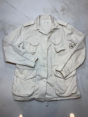 rag & bone Ivory Utility Jacket Button Front Safari Style Womens Small